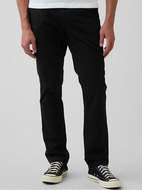 NWT $59.95 GAP 33X30 SLIM Men’s Black Pants Comfort Stretch Gapflex Chino